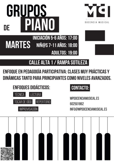 Clases de piano para niños y adultos