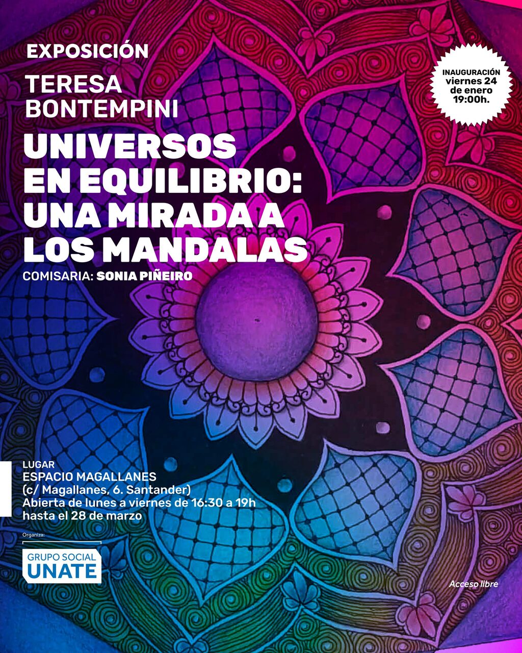 "Universos en equilibrio: Una mirada a los mandalas", exposición de Teresa Bontempini