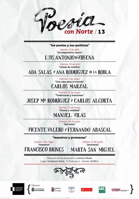 Poesía con Norte 2013: ocho recitales para conocer las claves de la poesía actual