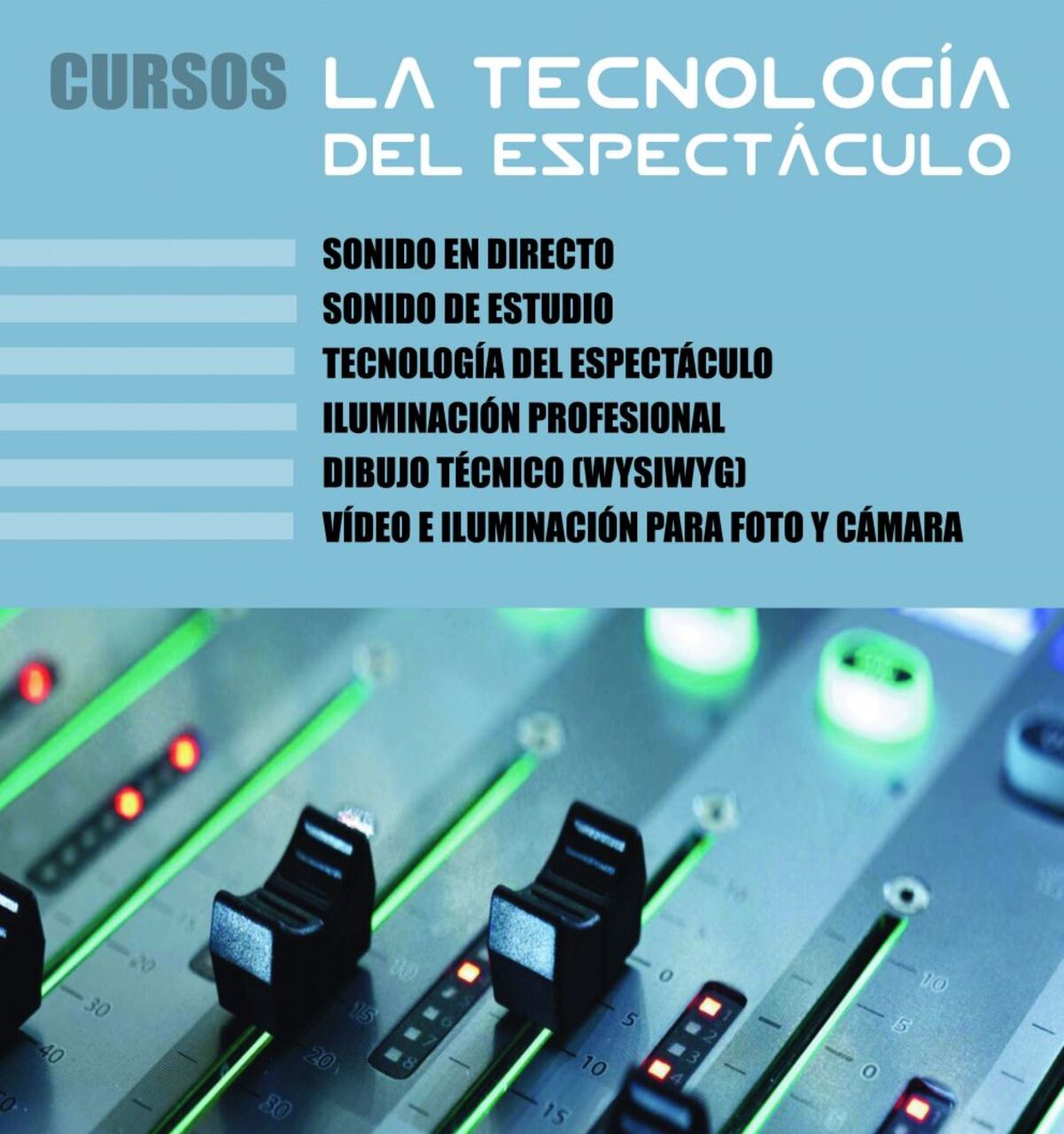 Un grupo de profesionales impartirá cursos sobre la tecnología del espectáculo en Pronillo