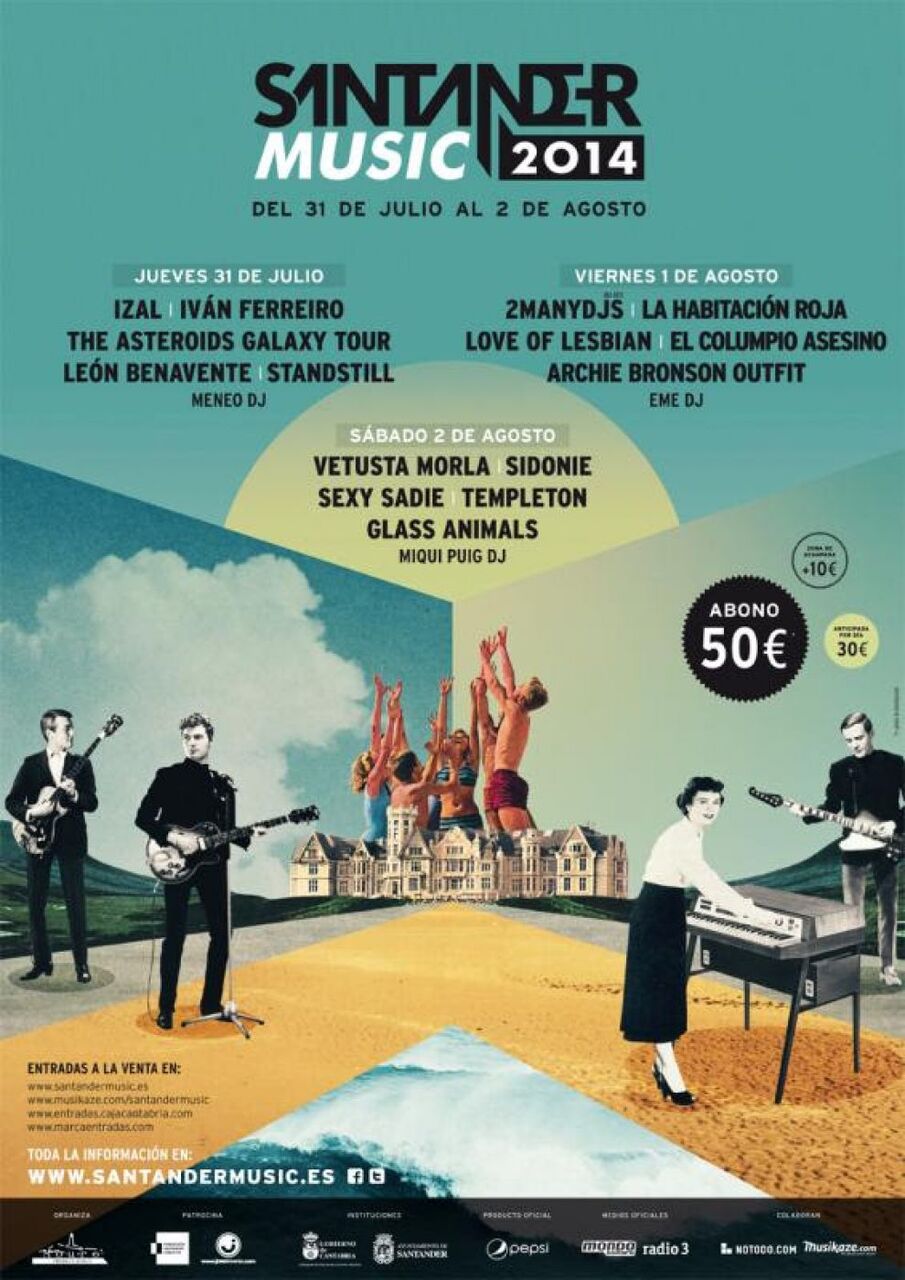 Nuevas bandas y Djs cierran el cartel del Santander Music 2014: del 31 de julio al 2 de agosto